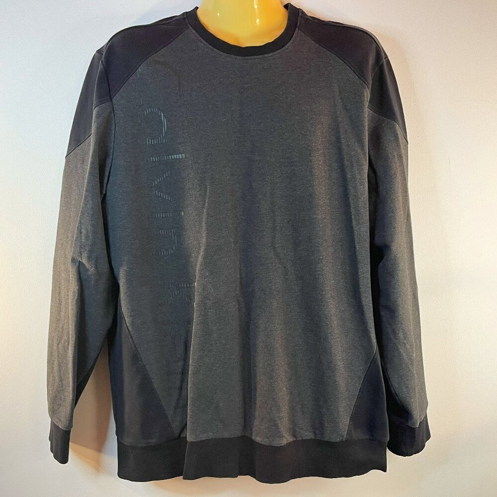 Calvin Klein Men's Black Grey Crew Sweater - Size Large - EUC